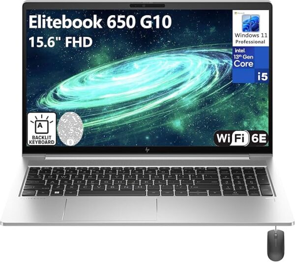 71YTCcx4FWL._AC_SX679_ HP Elitebook 650 G10 15.6" FHD Business Laptop Computer, 13th Gen Intel 10-Core i5-1335U (Beat i7-1270P), 64GB DDR4 RAM, 2TB PCIe SSD, WiFi 6E, Bluetooth 5.3, Backlit KB, FR, Windows 11 Pro, AZ-XUT